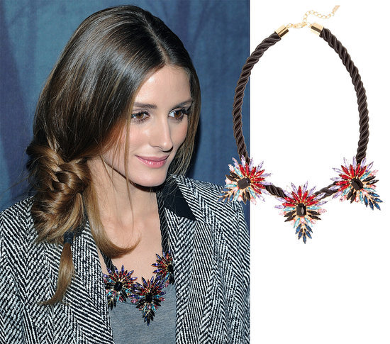 Olivia Palermo Wearing BaubleBar's Mohawk Necklace Olivia Palermo Wearing BaubleBar's Mohawk Necklace