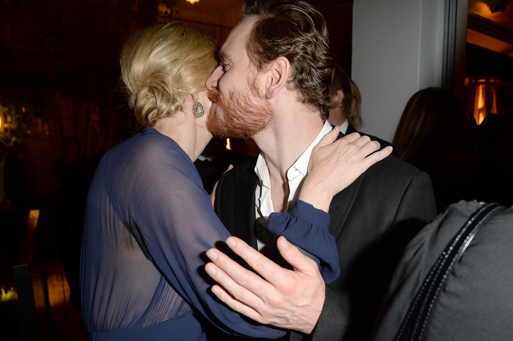 Michael Fassbender gave Cate Blanchett a peck at the AACTA International Awards.
Michael Fassbender gave Cate Blanchett a peck at the AACTA International Awards.