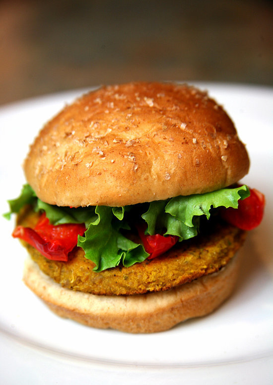 Spicy Chickpea Barley and Quinoa Veggie Burger Spicy Chickpea Barley and Quinoa Veggie Burger