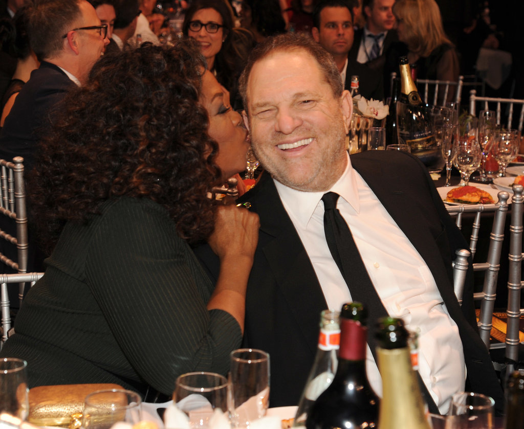 Oprah gave Harvey Weinstein a kiss on the cheek at the Critics' Choice Awards.
Oprah gave Harvey Weinstein a kiss on the cheek at the Critics' Choice Awards.