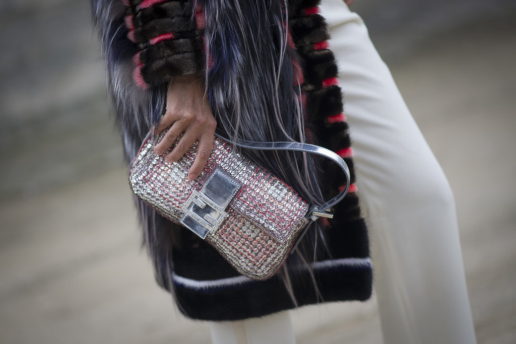 This bedazzled Fendi is a major outfit perk.
This bedazzled Fendi is a major outfit perk.