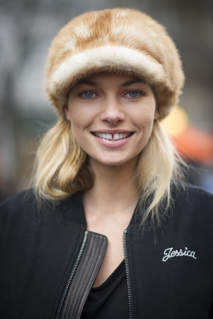Jessica Hart's hat isn't just a fashion statement, it's a cute way to stay warm.
Jessica Hart's hat isn't just a fashion statement, it's a cute way to stay warm.