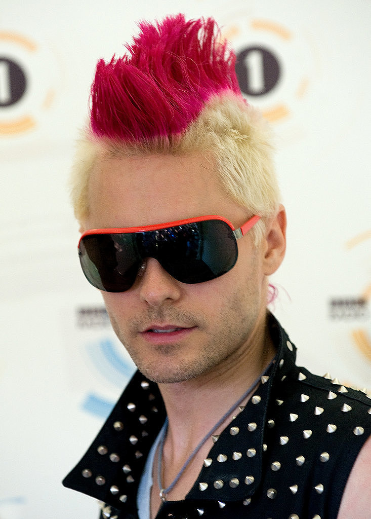 PS: Jared has worn some pretty epic hairstyles, and we even rounded them up. Which throwback Jared hairstyle is your favorite?
CK: Probably one of the most memorable is his pink mohawk and blond sides. I also liked when it was a bit longer and kind of messy with texture a few years ago. Right now, it's perfect timing for this kind of look for him. This look moving forward will be that iconic Jared. His funky, exaggerated punk-rock days are over. Never say never, but I think we are done with the punky colors.
PS: What is Jared like when he is getting ready? Does he play music? Drink juices?
CK: We always drink water in glass bottles — that's always the thing. We are pretty chill. Jared is a really healthy guy, a longtime vegan. He snacks on healthy things. Mostly he is in the zone or practicing speeches. He is busy with his band. Sometimes we look at different artwork for his band before we cut his hair. If we listen to music, it's usually something he is doing that he needs to perfect. He's a perfectionist.
PS: What did you think of his acceptance speech last night? It was so inspiring, right?
CK: It was amazing. It was great. It was moving. His mom is amazing, too. She comes to the house when we are getting ready. It was cool to see her reaction. It's been a road. We've been working every day for the past four months. He has won 36 awards. Maybe last night was 37 — everything from independent ones to the SAG Awards and UK awards. It's crazy.
PS: Jared has worn some pretty epic hairstyles, and we even rounded them up. Which throwback Jared hairstyle is your favorite?
CK: Probably one of the most memorable is his pink mohawk and blond sides. I also liked when it was a bit longer and kind of messy with texture a few years ago. Right now, it's perfect timing for this kind of look for him. This look moving forward will be that iconic Jared. His funky, exaggerated punk-rock days are over. Never say never, but I think we are done with the punky colors.
PS: What is Jared like when he is getting ready? Does he play music? Drink juices?
CK: We always drink water in glass bottles — that's always the thing. We are pretty chill. Jared is a really healthy guy, a longtime vegan. He snacks on healthy things. Mostly he is in the zone or practicing speeches. He is busy with his band. Sometimes we look at different artwork for his band before we cut his hair. If we listen to music, it's usually something he is doing that he needs to perfect. He's a perfectionist.
PS: What did you think of his acceptance speech last night? It was so inspiring, right?
CK: It was amazing. It was great. It was moving. His mom is amazing, too. She comes to the house when we are getting ready. It was cool to see her reaction. It's been a road. We've been working every day for the past four months. He has won 36 awards. Maybe last night was 37 — everything from independent ones to the SAG Awards and UK awards. It's crazy.
