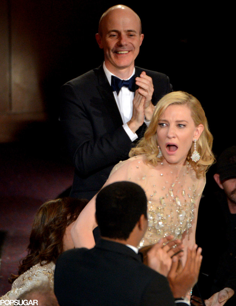 Cate Blanchett's reaction to hearing her name for the best actress win was priceless.
Cate Blanchett's reaction to hearing her name for the best actress win was priceless.
