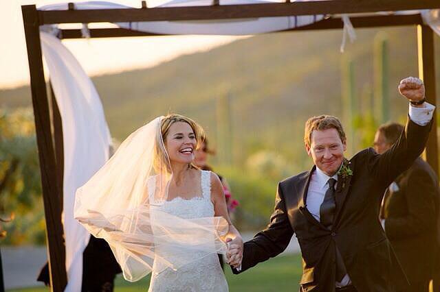 Savannah Guthrie got married to Mike Feldman in March 2014 in her home state of Arizona.
Source: Twitter user SavannahGuthrie
Savannah Guthrie got married to Mike Feldman in March 2014 in her home state of Arizona.
Source: Twitter user SavannahGuthrie