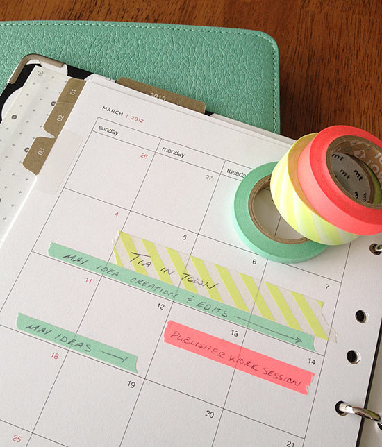 Washi Tape Calendar Washi Tape Calendar