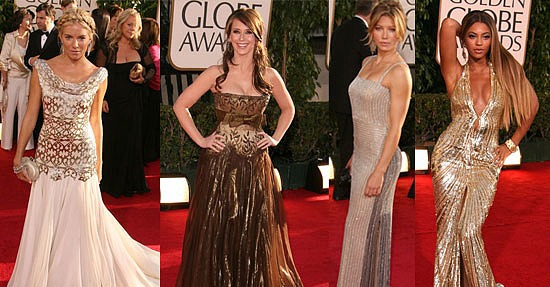 The Golden Globes Red Carpet: Mad for Metallics The Golden Globes Red Carpet: Mad for Metallics