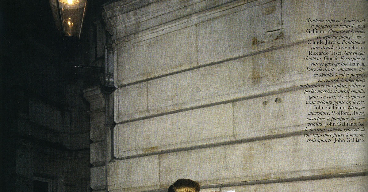 Carine Roitfeld Pelts PETA in Vogue Paris August 2008 Carine Roitfeld Pelts PETA in Vogue Paris August 2008