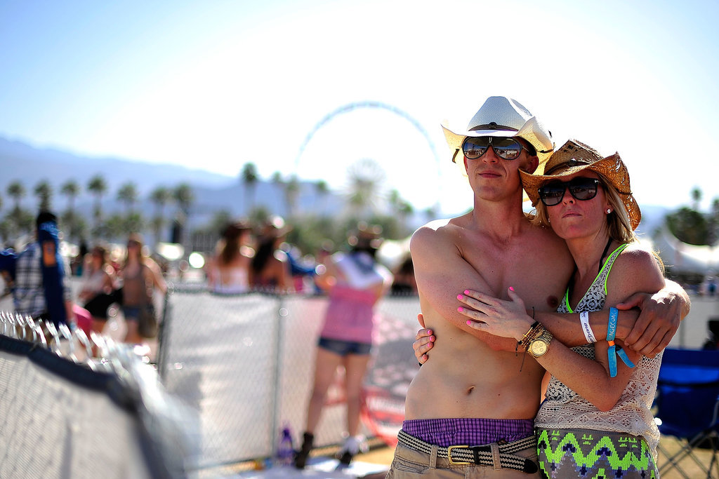 A couple held each other at Stagecoach.
A couple held each other at Stagecoach.