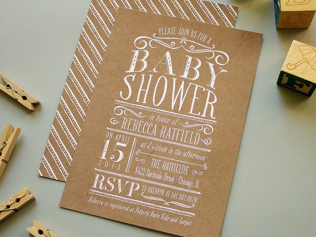 Kraft Party Invitations Kraft Party Invitations