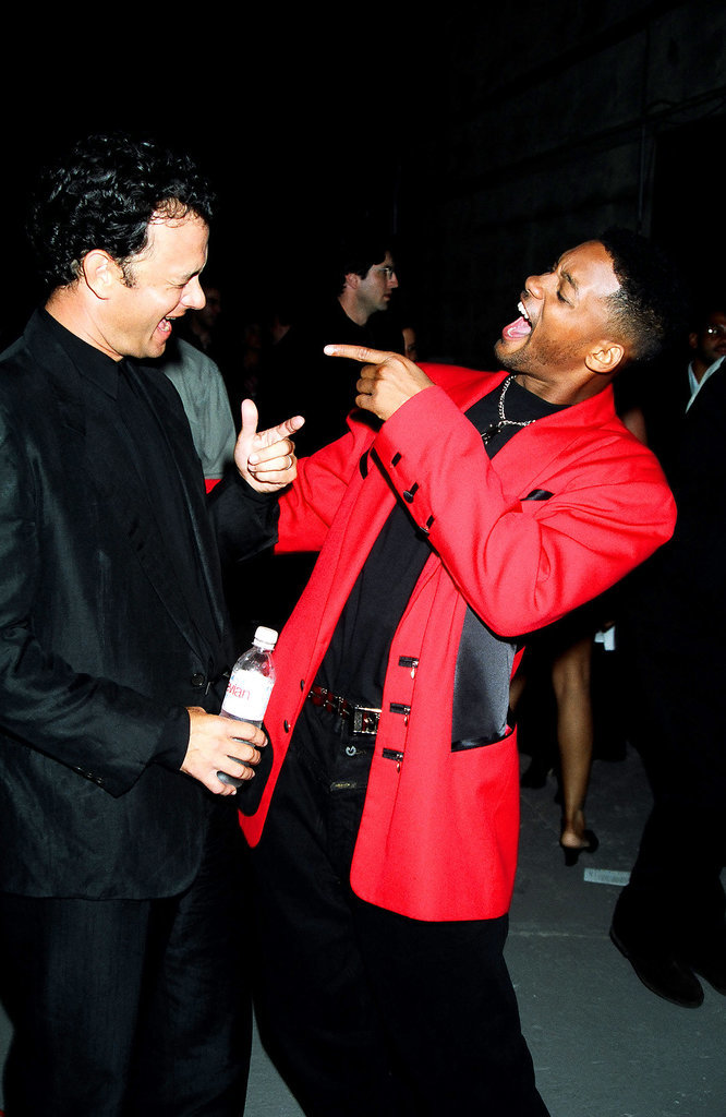 Tom Hanks got chummy with Will Smith. Tom Hanks got chummy with Will Smith.
