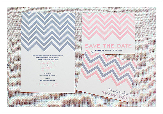 Chevron Wedding Invitation Chevron Wedding Invitation