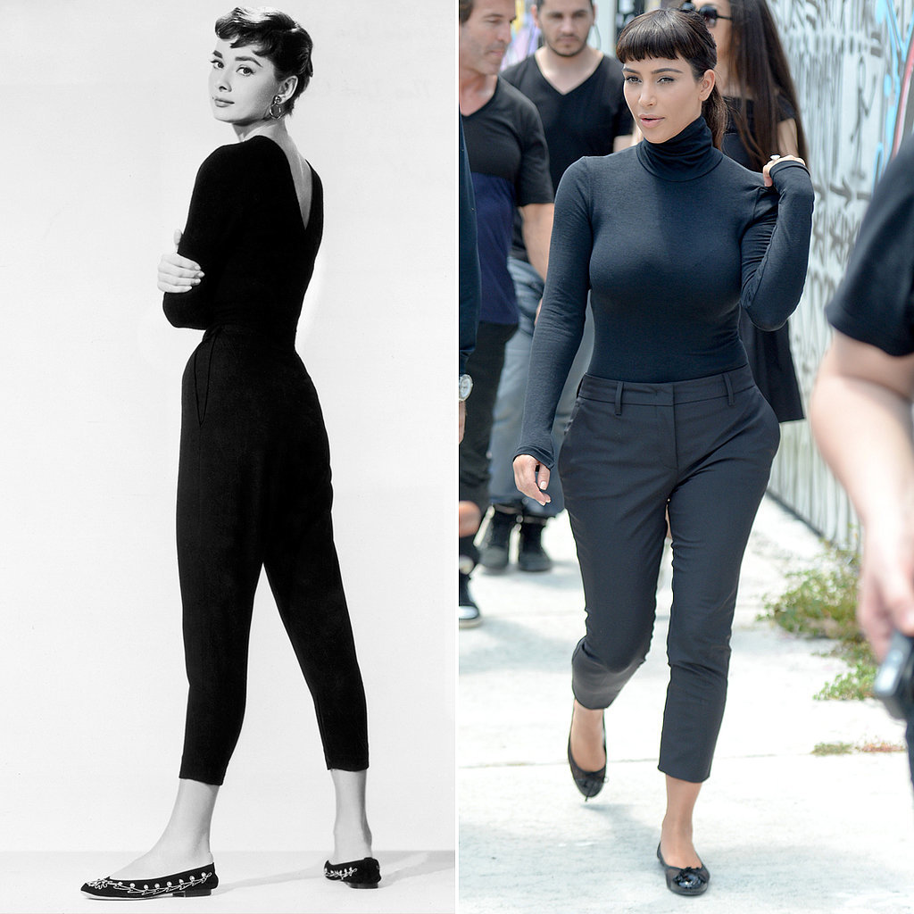 Kim Kardashian Channels Audrey Hepburn