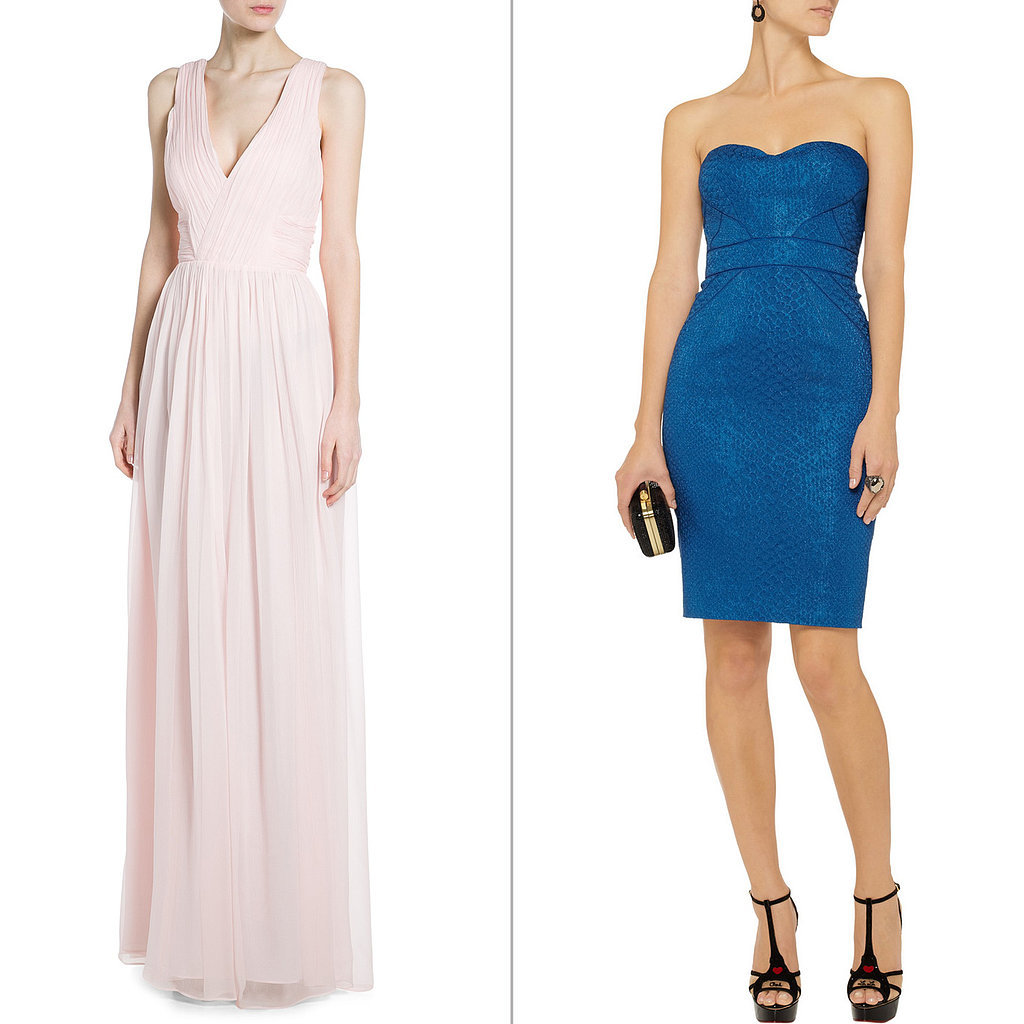 Mango Without a huge presence in the country's retail landscape, it can be easy to forget to check Mango when you're buzzing for a retail fix. Let this be a strong push to give it a look if you're after a formal bridesmaid dress (like this maxi, $230).
The Outnet Serious shoppers are likely familiar with this bargain-heaven URL, but mostly just for work clothing, bags, and designer shoes. The formal section is definitely worth your time, too, especially if your bridal party is small or willing to shell out more cash. Our eyes are currently on this Zac Posen mini ($598).
Little Borrowed Dress If the idea of renting bridesmaid dresses hasn't crossed your mind yet, fret not: the model is still a relatively new thing. Consider letting your ladies look at different styles in a range of colors and simply rent and return, sparing the headache of shelling out a lot for a style they'll never wear again.
Mango Without a huge presence in the country's retail landscape, it can be easy to forget to check Mango when you're buzzing for a retail fix. Let this be a strong push to give it a look if you're after a formal bridesmaid dress (like this maxi, $230).
The Outnet Serious shoppers are likely familiar with this bargain-heaven URL, but mostly just for work clothing, bags, and designer shoes. The formal section is definitely worth your time, too, especially if your bridal party is small or willing to shell out more cash. Our eyes are currently on this Zac Posen mini ($598).
Little Borrowed Dress If the idea of renting bridesmaid dresses hasn't crossed your mind yet, fret not: the model is still a relatively new thing. Consider letting your ladies look at different styles in a range of colors and simply rent and return, sparing the headache of shelling out a lot for a style they'll never wear again.