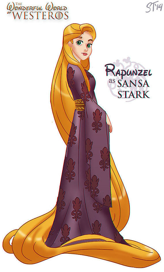 Rapunzel as Sansa Stark Rapunzel as Sansa Stark