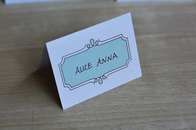 Hand-Drawn Place Cards Hand-Drawn Place Cards