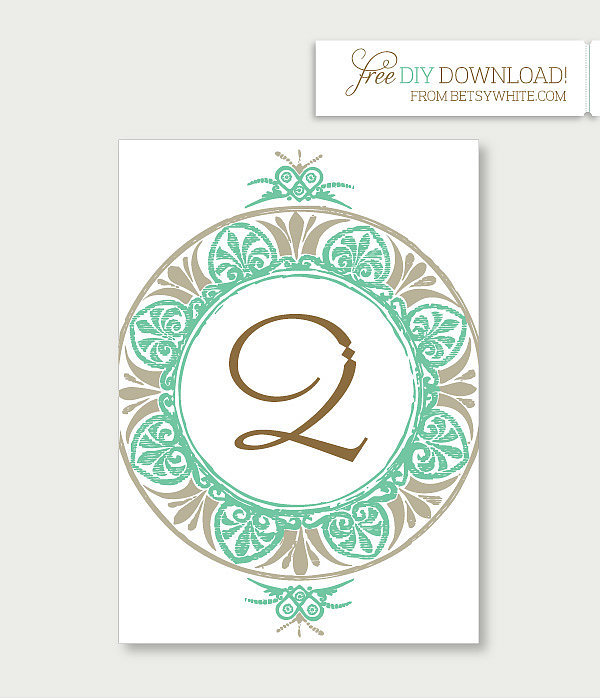 Medallion Table Numbers Medallion Table Numbers