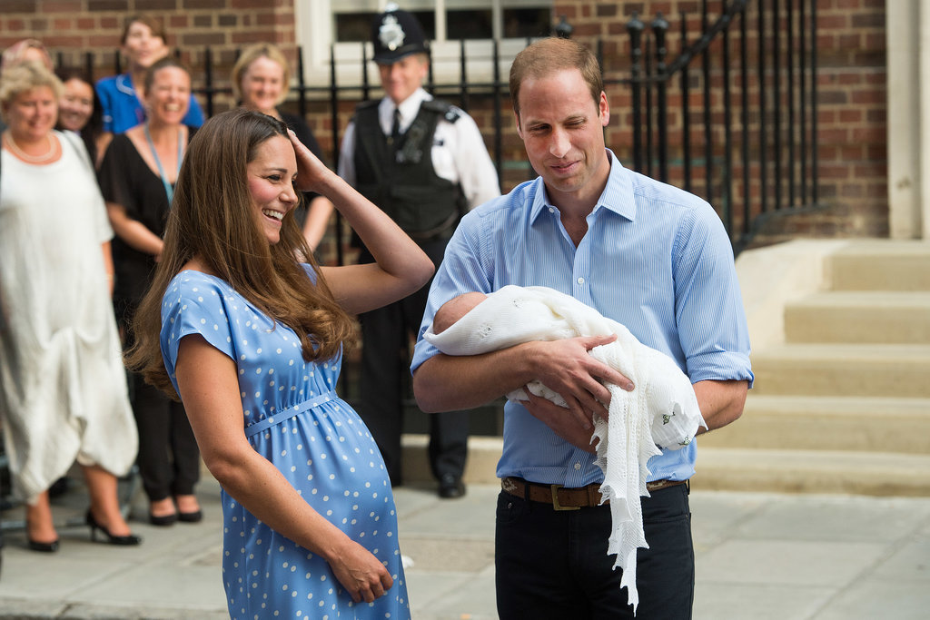 New parents Will and Kate were beaming when they introduced their son to the world on July 23, 2013.
New parents Will and Kate were beaming when they introduced their son to the world on July 23, 2013.