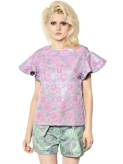 Luisaviaroma Techno Brocade Effect Top Luisaviaroma Techno Brocade Effect Top