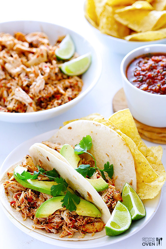 Two-Ingredient Slow-Cooker Salsa Chicken Two-Ingredient Slow-Cooker Salsa Chicken