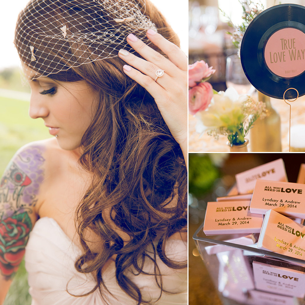 Lyndsay and Andrew's Glittery, Music-Themed Big Day Lyndsay and Andrew's Glittery, Music-Themed Big Day