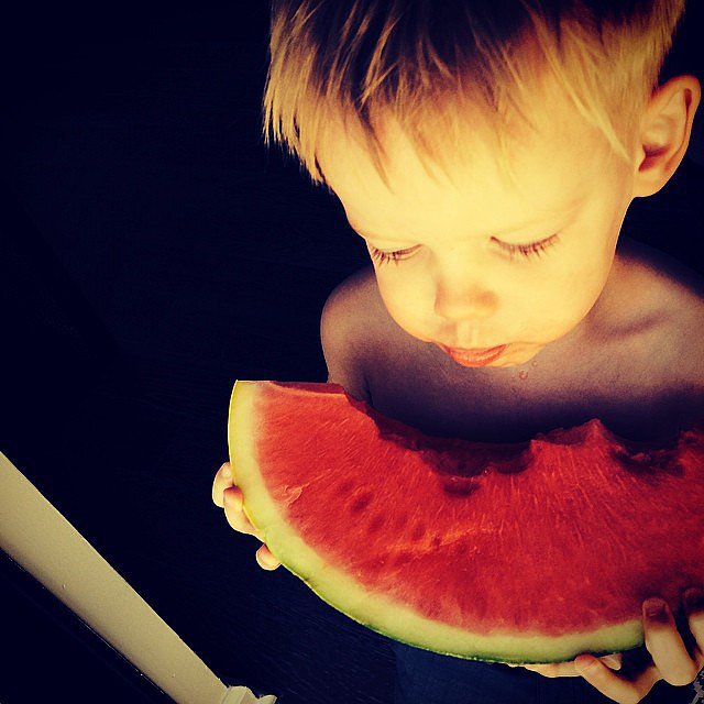 Luca Comrie looked like he was really enjoying his watermelon.
Source: Instagram user hilaryduff
Luca Comrie looked like he was really enjoying his watermelon.
Source: Instagram user hilaryduff