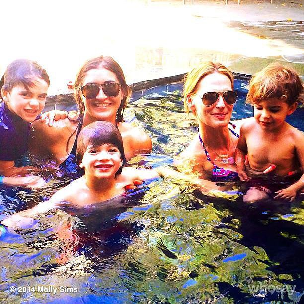 Hot temperatures gave Brooks Stuber and Molly Sims an excuse to hop in the pool.
Source: Instagram user mollybsims
Hot temperatures gave Brooks Stuber and Molly Sims an excuse to hop in the pool.
Source: Instagram user mollybsims