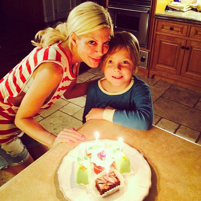 Tori Spelling had an early birthday celebration with her oldest child, Liam.
Source: Instagram user torianddean
Tori Spelling had an early birthday celebration with her oldest child, Liam.
Source: Instagram user torianddean
