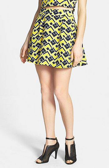 Joa Geometric Skater Skirt Joa Geometric Skater Skirt