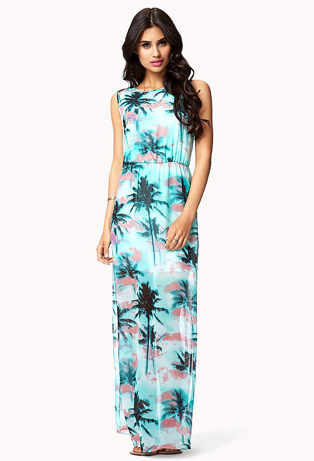 Forever 21 Tropical-Print Maxi Forever 21 Tropical-Print Maxi