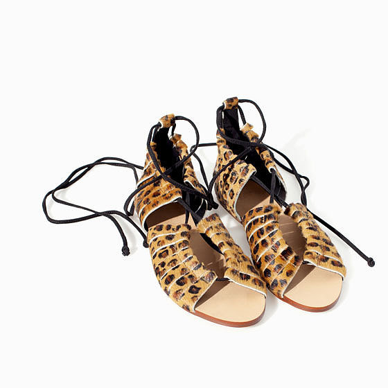 Zara Flat Leather Sandal Zara Flat Leather Sandal