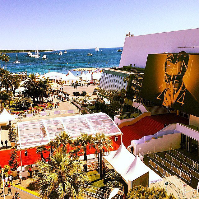 The view of the film festival's storied red carpet steps, taken from the balcony where we shot much of our content for POPSUGAR Now.
The view of the film festival's storied red carpet steps, taken from the balcony where we shot much of our content for POPSUGAR Now.