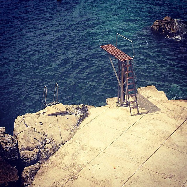 The Hotel du Cap, just outside Cannes, is the place where all the biggest stars stay during the festival. The picturesque views are one of the storied location's biggest draws; this diving board proved nearly impossible for us to resist!
The Hotel du Cap, just outside Cannes, is the place where all the biggest stars stay during the festival. The picturesque views are one of the storied location's biggest draws; this diving board proved nearly impossible for us to resist!