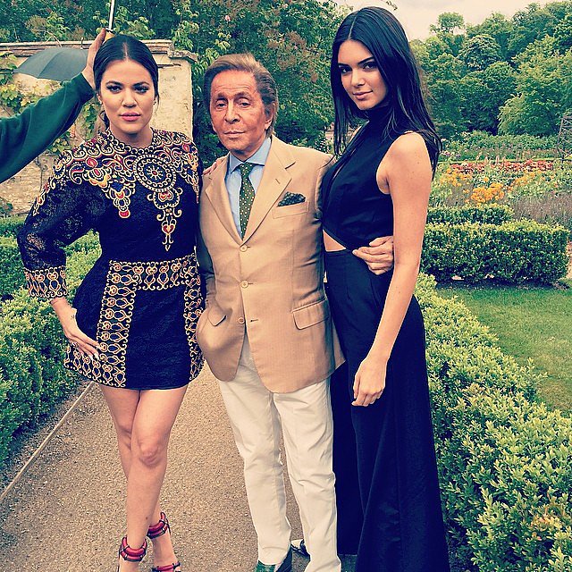 Khloé  and Kendall kicked off Kim's wedding celebrations at Valentino Garavani's Paris home.
Source: Instagram user krisjenner
