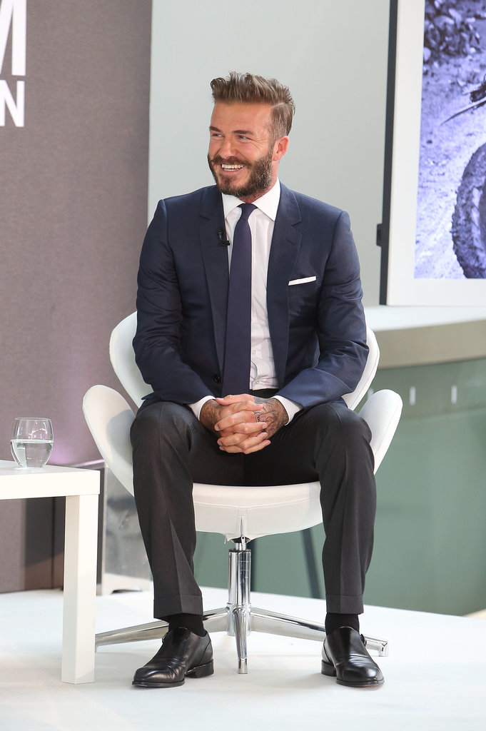David Beckham laughed at a photocall for Into the Unknown in London on Monday.
David Beckham laughed at a photocall for Into the Unknown in London on Monday.