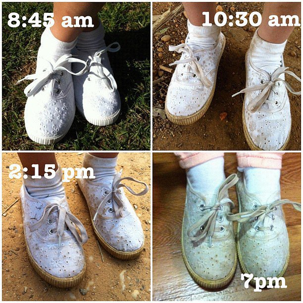 Never wear white after having children. Never wear white after having children.