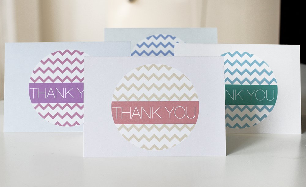 Chevron Thank You Card Chevron Thank You Card