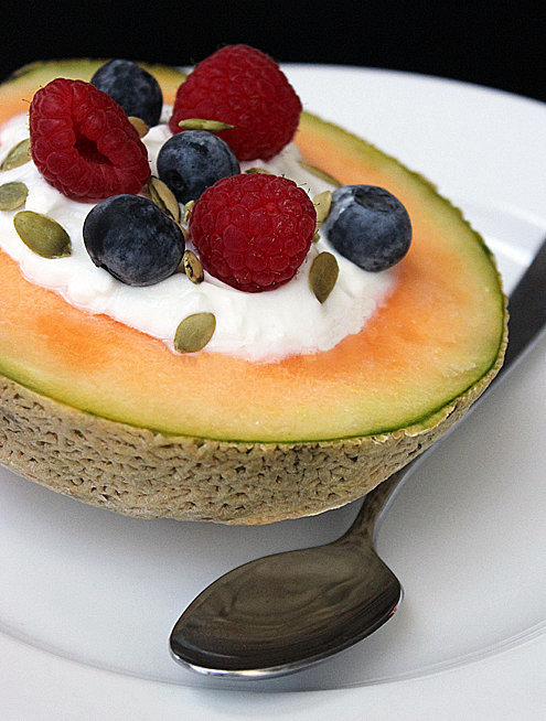Yogurt-Filled Cantaloupe Yogurt-Filled Cantaloupe