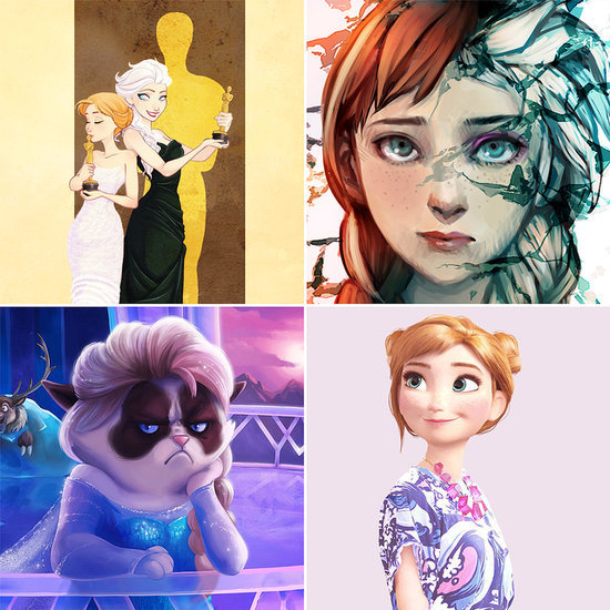 Frozen Princesses Elsa and Anna Get Artistic Makeovers Frozen Princesses Elsa and Anna Get Artistic Makeovers