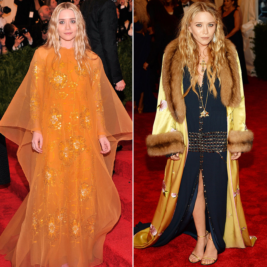 Twinning combo: For the 2013 Met Gala, the style-setters upped the drama with vintage selections.
Ashley chose a beaded orange creation with gauzy overlay from Dior Couture.
Mary-Kate topped her beaded drop-waist Chanel dress with an embroidered, fur-trimmed robe.
Twinning combo: For the 2013 Met Gala, the style-setters upped the drama with vintage selections.
Ashley chose a beaded orange creation with gauzy overlay from Dior Couture.
Mary-Kate topped her beaded drop-waist Chanel dress with an embroidered, fur-trimmed robe.
