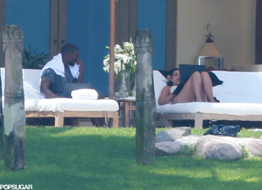 Kim and Kanye Hang Poolside on Their Second Honeymoon! Kim and Kanye Hang Poolside on Their Second Honeymoon!
