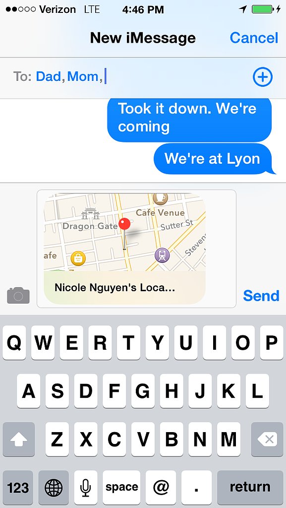 Send a precise location. Send a precise location.