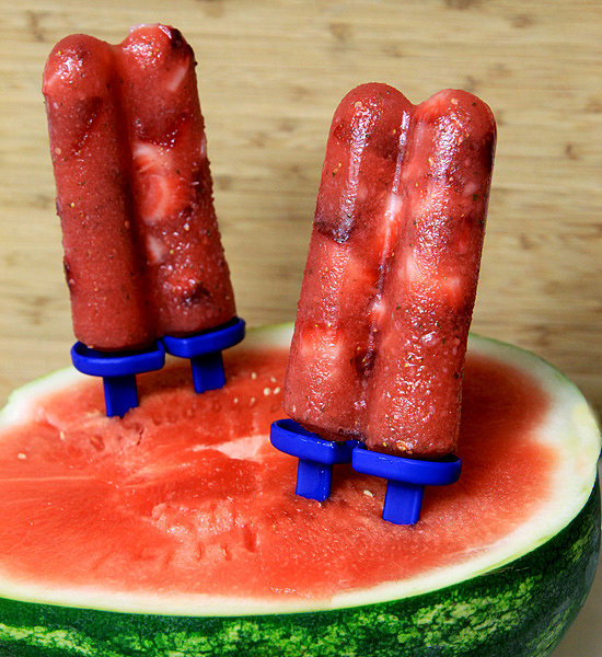 Strawberry Mint Popsicles Strawberry Mint Popsicles