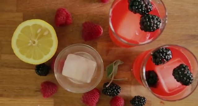 Raspberry, Sage, and Ginger Soda Raspberry, Sage, and Ginger Soda