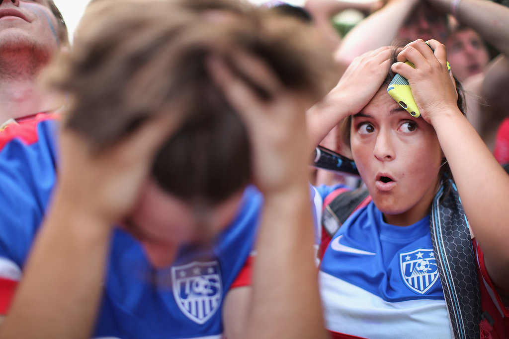 Fans in Chicago's Grant Park reacted to the US game against Portugal.
Fans in Chicago's Grant Park reacted to the US game against Portugal.