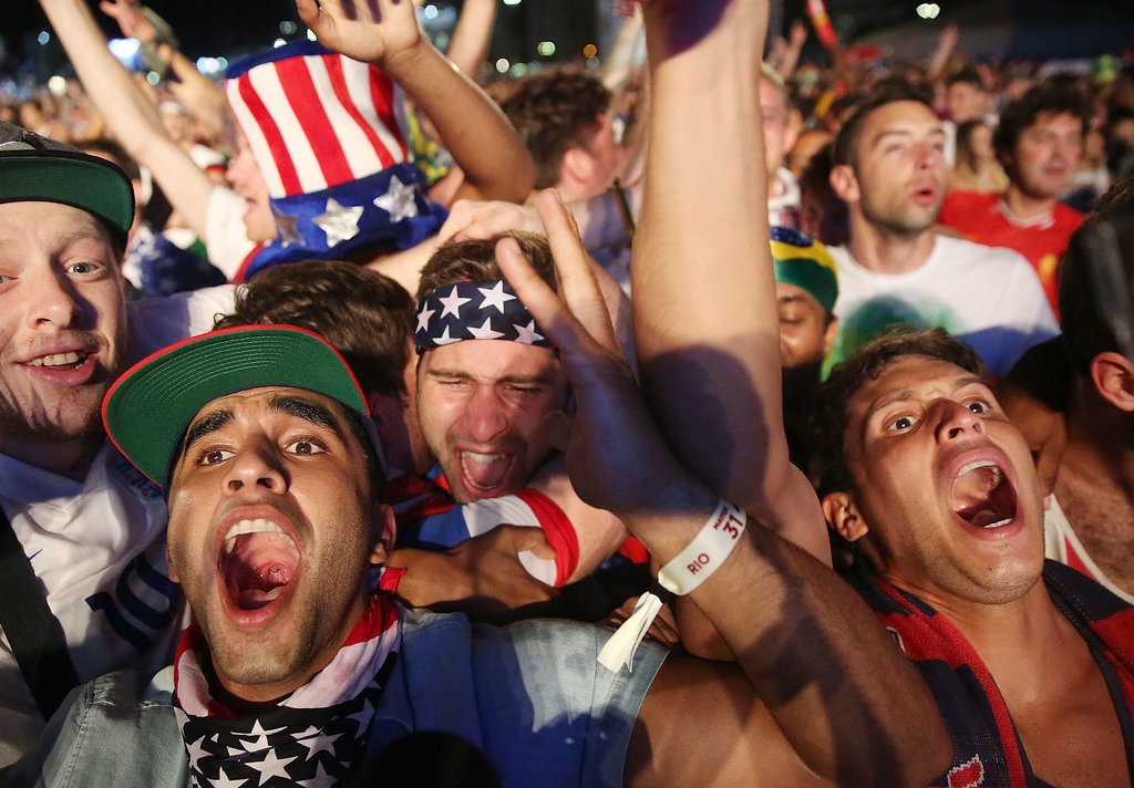 US fans went wild watching the game against Portugal in Brazil.
US fans went wild watching the game against Portugal in Brazil.