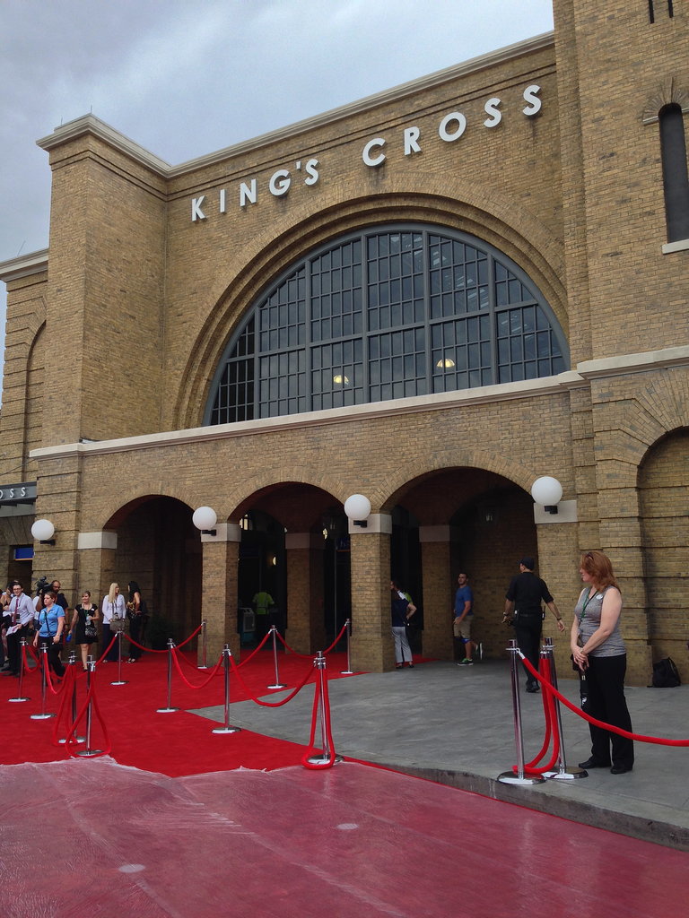 The red carpet in front of King's Cross Station gets prepped for the Harry Potter cast.
The red carpet in front of King's Cross Station gets prepped for the Harry Potter cast.