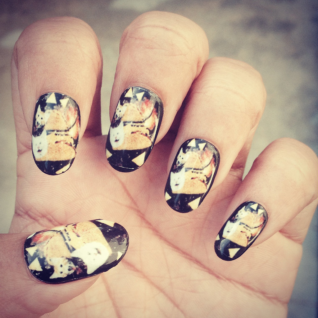 The question isn't, "Why are there cats in tacos flying through space on your fingers?" The question is, "Why aren't there cats in tacos flying through space on everyone's fingers?" The interstellar kitty nail wraps are $6 for a set of 20.
The question isn't, "Why are there cats in tacos flying through space on your fingers?" The question is, "Why aren't there cats in tacos flying through space on everyone's fingers?" The interstellar kitty nail wraps are $6 for a set of 20.