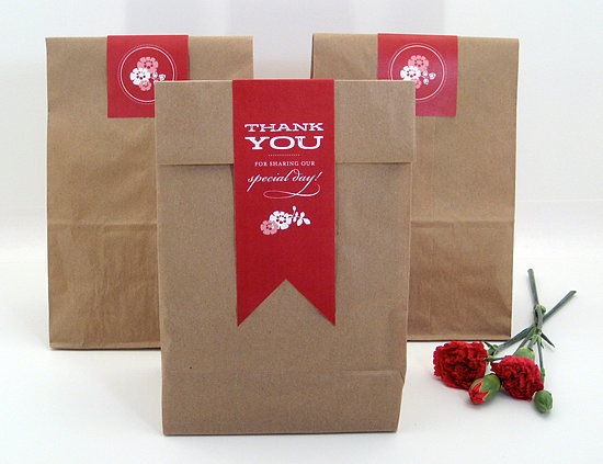Paper Bag Favor Labels Paper Bag Favor Labels