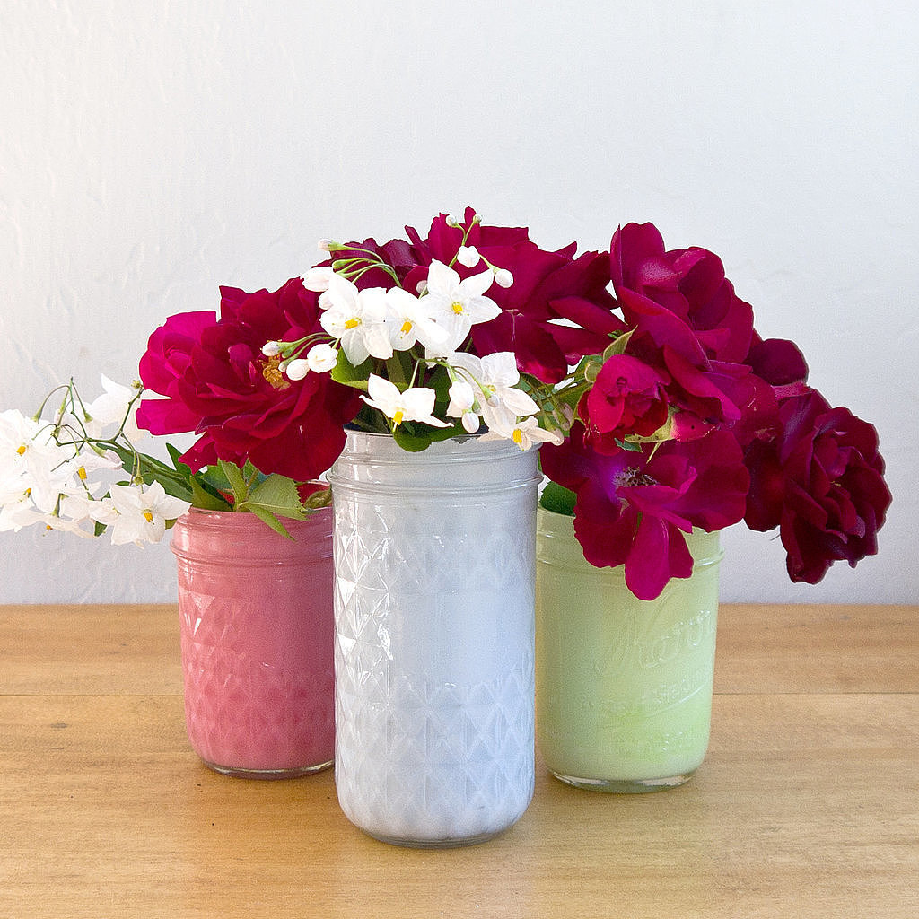 Painted Glass Jars Painted Glass Jars